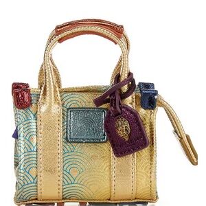 Kurt Geiger Gold Metallic Micro Crossbody